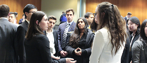 Discussion at an information session